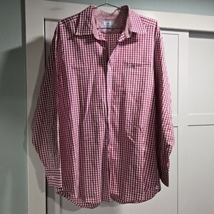 Southern Tide Men's Button Down Shirt Long Sleeve Checkered Print Size Large EUC